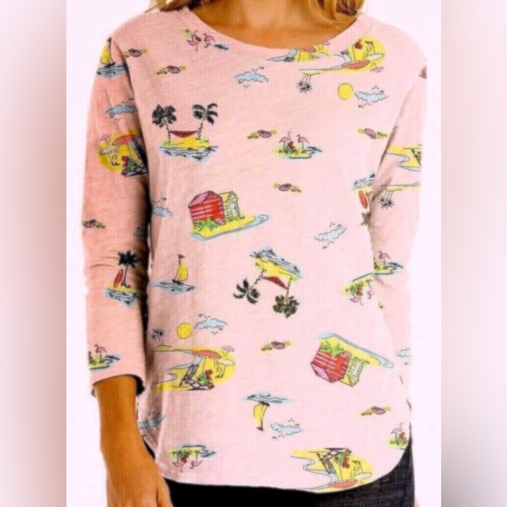 FRESH PRODUCE Blush Pink Beachy Keen Catalina Cotton Top Shirt  Size 3X